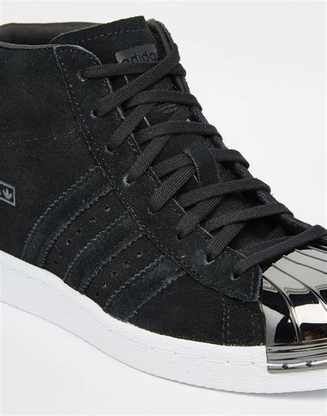 adidas superstar high top black